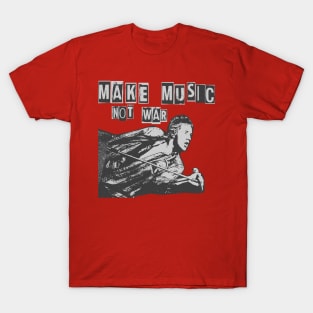 make music not war vintage punk art T-Shirt